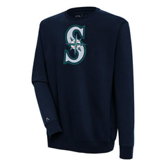 Seattle Mariners Antigua Victory Pullover Sweatshirt - Navy Pullover