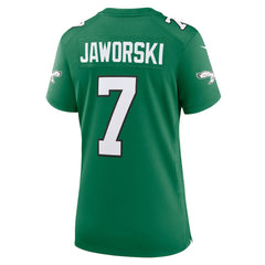 NFL Ron Jaworski Philadelphia Eagles Women's Alternate Game Jersey - Kelly Green