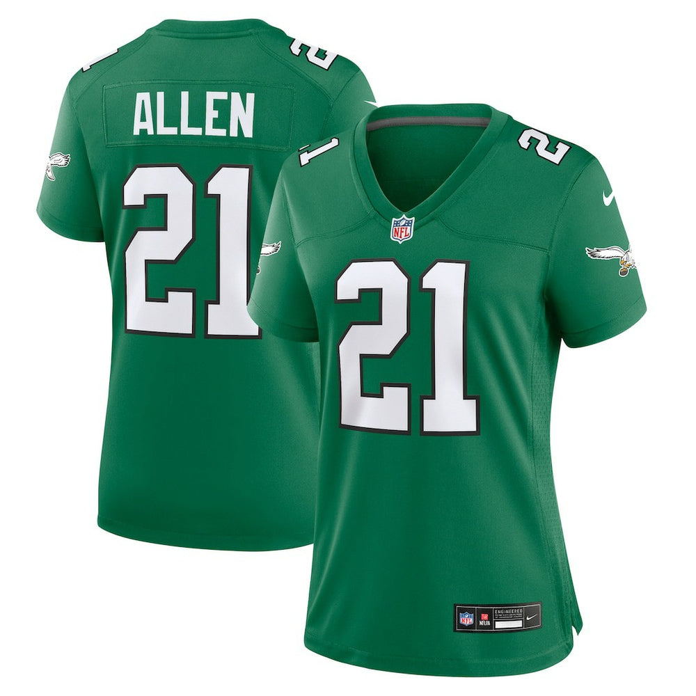 NFL Eric Allen Philadelphia Eagles Women's Alternate Game Jersey - Kelly Green