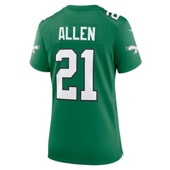 NFL Eric Allen Philadelphia Eagles Women's Alternate Game Jersey - Kelly Green
