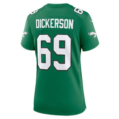 NFL Landon Dickerson Philadelphia Eagles Women's Alternate Game Jersey - Kelly Green