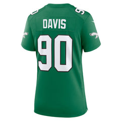 NFL Jordan Davis Philadelphia Eagles Women's Alternate Game Jersey - Kelly Green