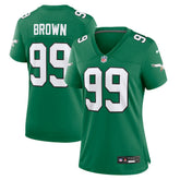 NFL Jerome Brown Philadelphia Eagles Women's Alternate Game Jersey - Kelly Green