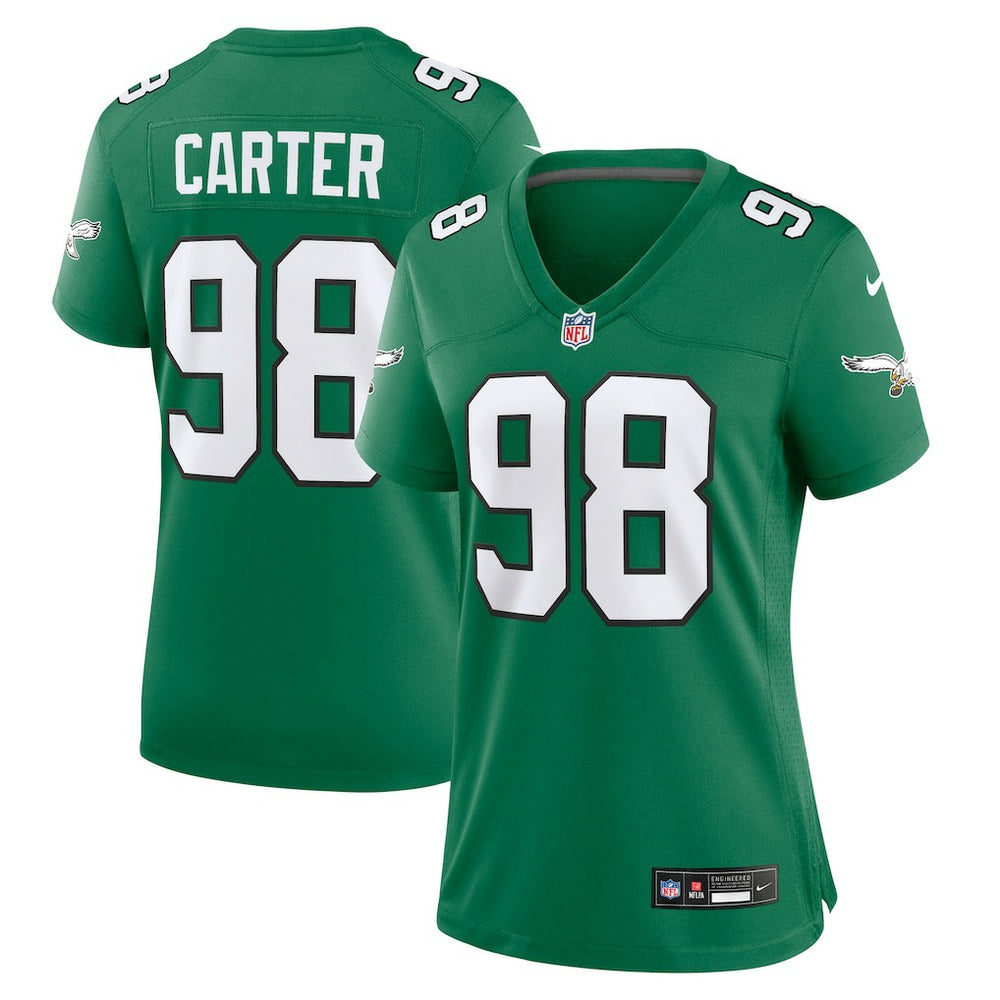 NFL Jalen Carter Philadelphia Eagles Women's Alternate Game Jersey - Kelly Green