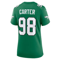 NFL Jalen Carter Philadelphia Eagles Women's Alternate Game Jersey - Kelly Green