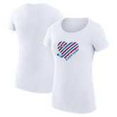 NHL Colorado Avalanche G-III 4Her by Carl Banks Women's Super-Slim Fit Lightweight Heart T-Shirt - White