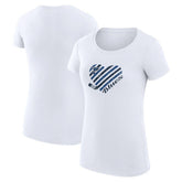 NHL St. Louis Blues G-III 4Her by Carl Banks Women's Super-Slim Fit Lightweight Heart T-Shirt - White