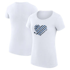 NHL St. Louis Blues G-III 4Her by Carl Banks Women's Super-Slim Fit Lightweight Heart T-Shirt - White