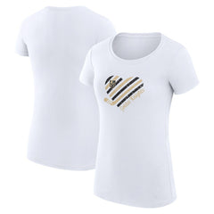 NHL Vegas Golden Knights G-III 4Her by Carl Banks Women's Super-Slim Fit Lightweight Heart T-Shirt - White