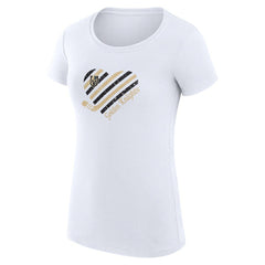 NHL Vegas Golden Knights G-III 4Her by Carl Banks Women's Super-Slim Fit Lightweight Heart T-Shirt - White