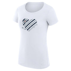 NHL Winnipeg Jets G-III 4Her by Carl Banks Women's Super-Slim Fit Lightweight Heart T-Shirt - White