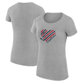 NHL Washington Capitals G-III 4Her by Carl Banks Women's Super-Slim Fit Lightweight Heart T-Shirt - Heather Gray