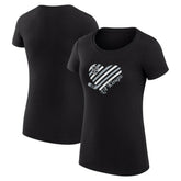 NHL Los Angeles Kings G-III 4Her by Carl Banks Women's Super-Slim Fit Lightweight Heart T-Shirt - Black