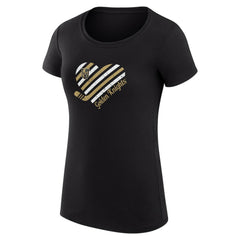 NHL Vegas Golden Knights G-III 4Her by Carl Banks Women's Super-Slim Fit Lightweight Heart T-Shirt - Black
