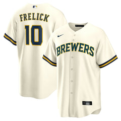 MLB Sal Frelick Milwaukee Brewers Nike Home Replica Player Jersey - Cream