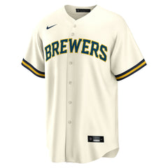 MLB Sal Frelick Milwaukee Brewers Nike Home Replica Player Jersey - Cream