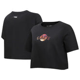 San Francisco Giants Pro Standard Women's Painted Sky Boxy Cropped T-Shirt - Black T-shirts