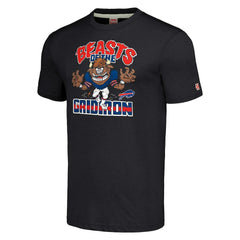 Buffalo Bills Homage Unisex Monsters of the Gridiron Halloween Tri-Blend T-Shirt Charcoal