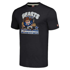 Dallas Cowboys Homage Unisex Monsters of the Gridiron Halloween Tri-Blend T-Shirt Charcoal