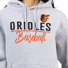 Baltimore Orioles G-III 4Her by Carl Banks Women's Team Fleece Pullover Hoodie - Heather Gray Hoodies