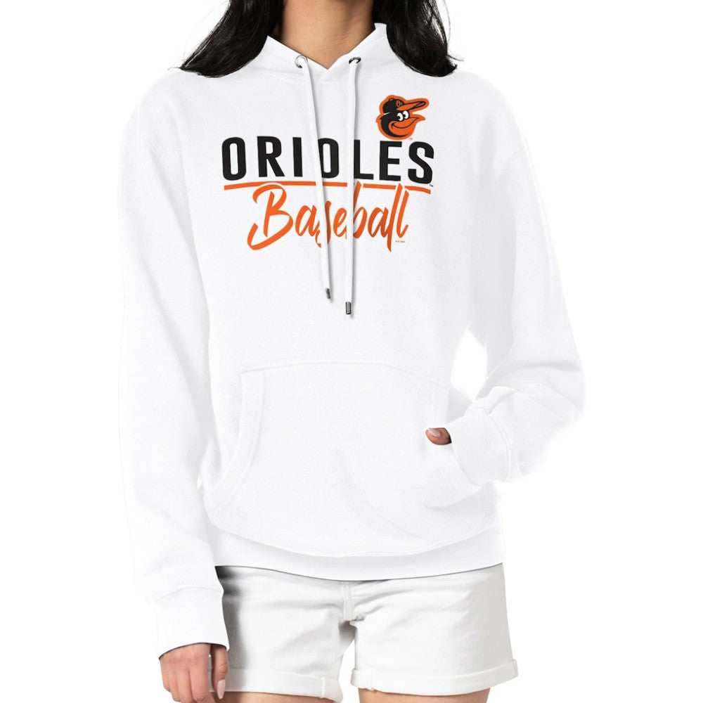 Baltimore Orioles G-III 4Her by Carl Banks Women's Team Fleece Pullover Hoodie - White Hoodies