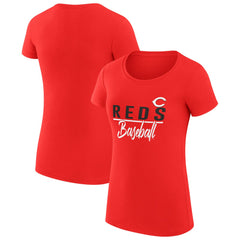 Cincinnati Reds G-III 4Her by Carl Banks Women's Super-Slim Fit Lightweight Team Graphic T-Shirt - Red T-shirts
