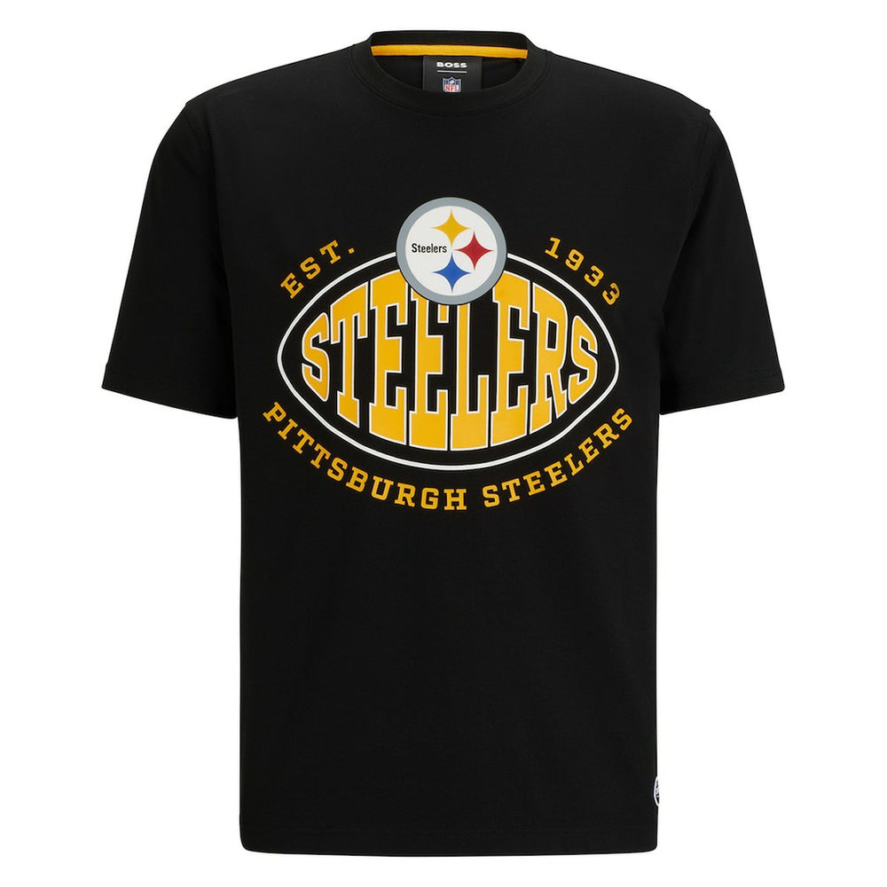 Pittsburgh Steelers BOSS X NFL Trap T-Shirt Black