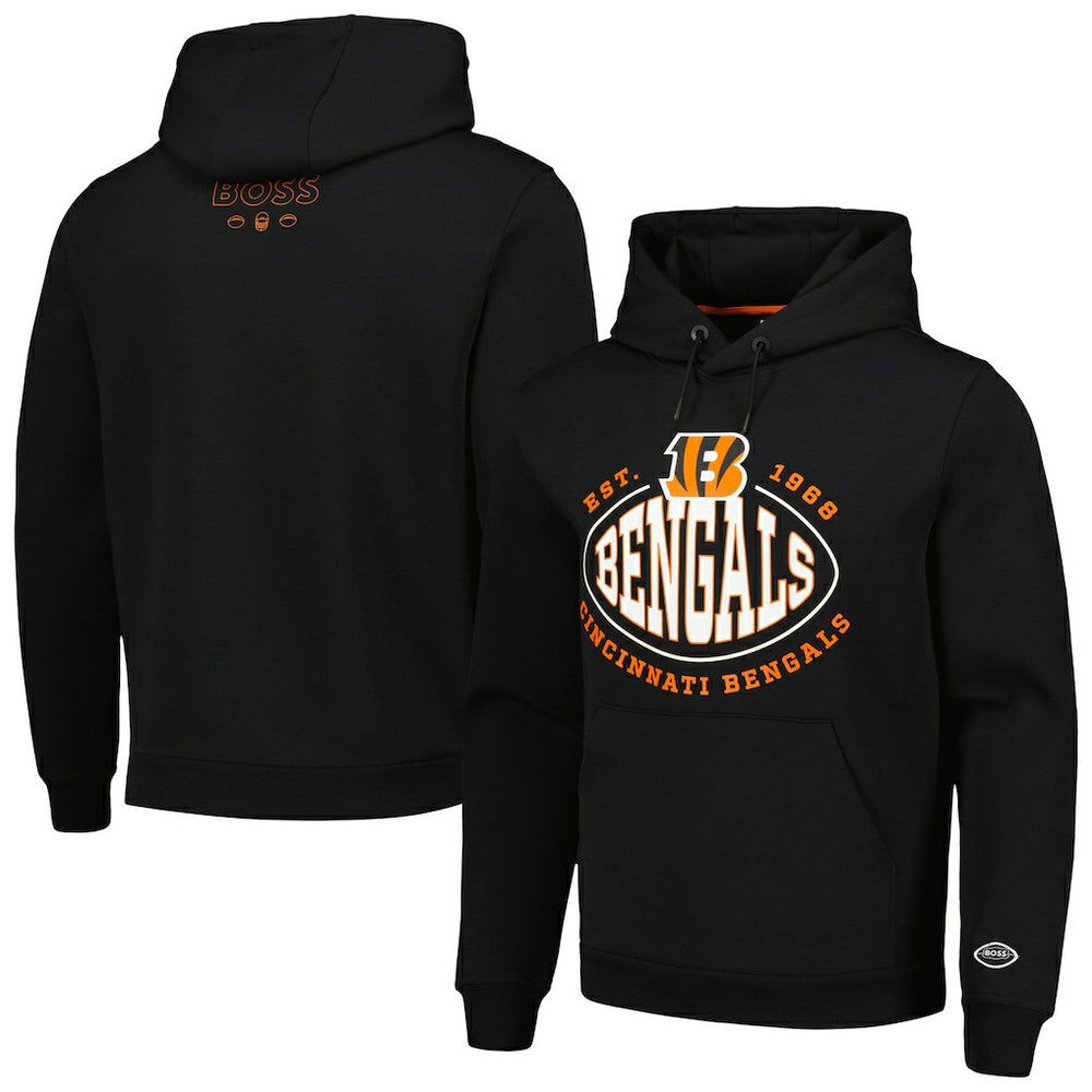 Cincinnati Bengals BOSS X NFL Touchback Pullover Hoodie Black