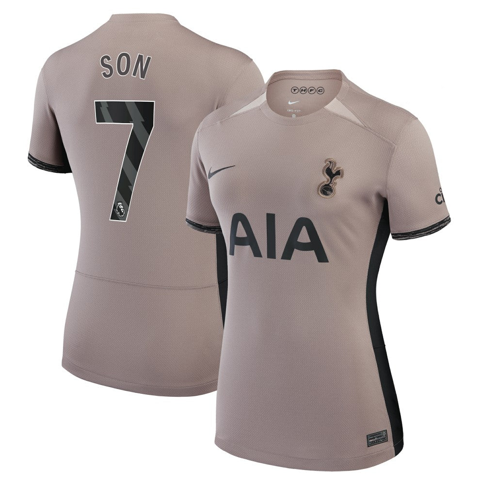 Son Heung-Min Tottenham Hotspur Women's 2023/24 Third Stadium Replica Player Jersey – Tan shop