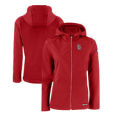 St. Louis Cardinals Cutter & Buck Women's Evoke Eco Softshell Recycled Full-Zip Jacket - Red Jackets