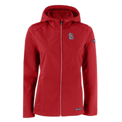 St. Louis Cardinals Cutter & Buck Women's Evoke Eco Softshell Recycled Full-Zip Jacket - Red Jackets
