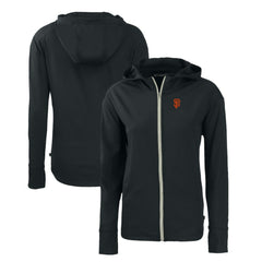 San Francisco Giants Cutter & Buck Women's Daybreak Eco Recycled Full-Zip Hoodie - Black Hoodies