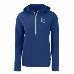Kansas City Royals Cutter & Buck Women's Daybreak Eco Recycled Half-Zip Hoodie - Royal Hoodies