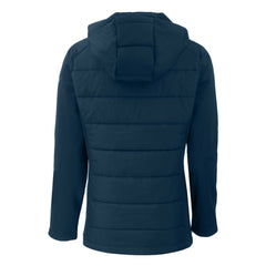 New York Yankees Cutter & Buck Women's Evoke Hybrid Eco Softshell Recycled Full-Zip Hoodie Jacket - Navy Jackets