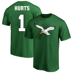 Jalen Hurts Philadelphia Eagles Big & Tall Player Name & Number T-Shirt Kelly Green