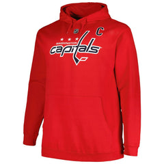 NHL Alexander Ovechkin Washington Capitals Profile Big & Tall Name & Number Pullover Hoodie - Red