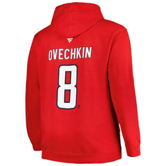 NHL Alexander Ovechkin Washington Capitals Profile Big & Tall Name & Number Pullover Hoodie - Red