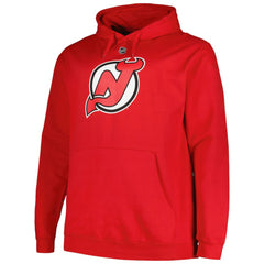 NHL Jack Hughes New Jersey Devils Profile Big & Tall Name & Number Pullover Hoodie - Red