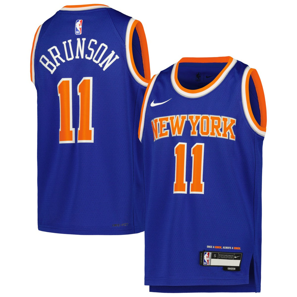 NBA Jalen Brunson New York Knicks Youth Swingman Jersey - Icon Edition - Blue