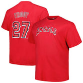 Mike Trout Los Angeles Angels Fanatics Big & Tall Name & Number T-Shirt - Red T-shirts