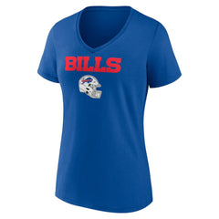Josh Allen Buffalo Bills Women's Team Wordmark Name & Number V-Neck T-Shirt Royal