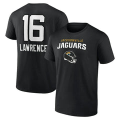 Trevor Lawrence Jacksonville Jaguars Team Wordmark Name & Number T-Shirt Black