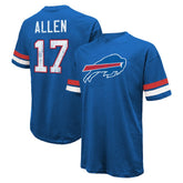 Josh Allen Buffalo Bills Majestic Threads Name & Number Oversize Fit T-Shirt Royal