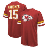 Patrick Mahomes Kansas City Chiefs Majestic Threads Name & Number Oversize Fit T-Shirt Red