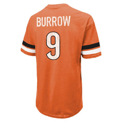 Joe Burrow Cincinnati Bengals Majestic Threads Name & Number Oversize Fit T-Shirt Orange