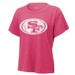 Christian McCaffrey San Francisco 49ers Majestic Threads Women's Name & Number T-Shirt Pink