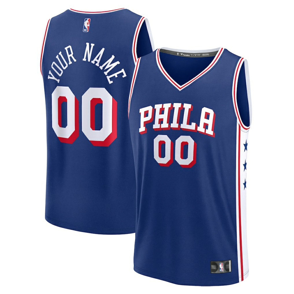 NBA Philadelphia 76ers Fast Break Custom Jersey - Icon Edition - Blue