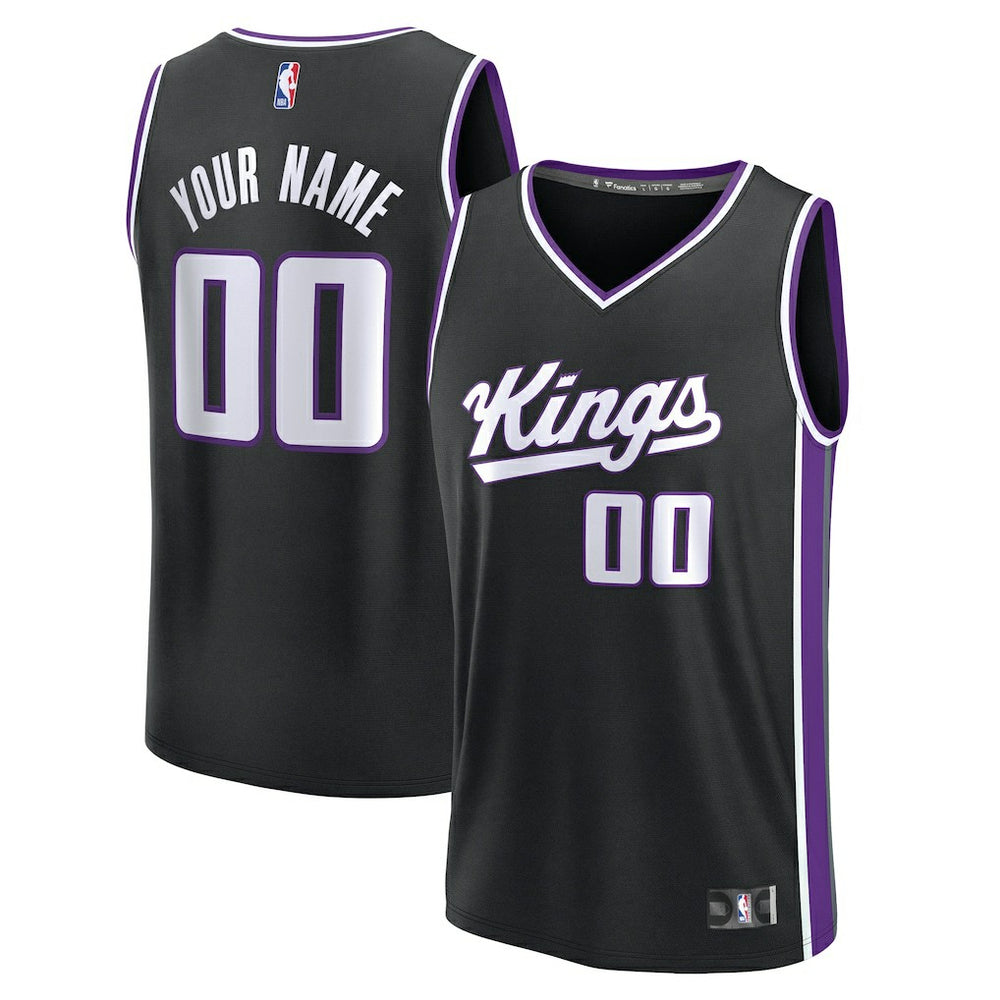 NBA Sacramento Kings Fast Break Custom Jersey - Icon Edition - Black