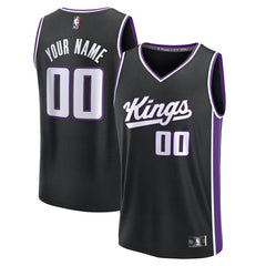 NBA Sacramento Kings Fast Break Custom Jersey - Icon Edition - Black
