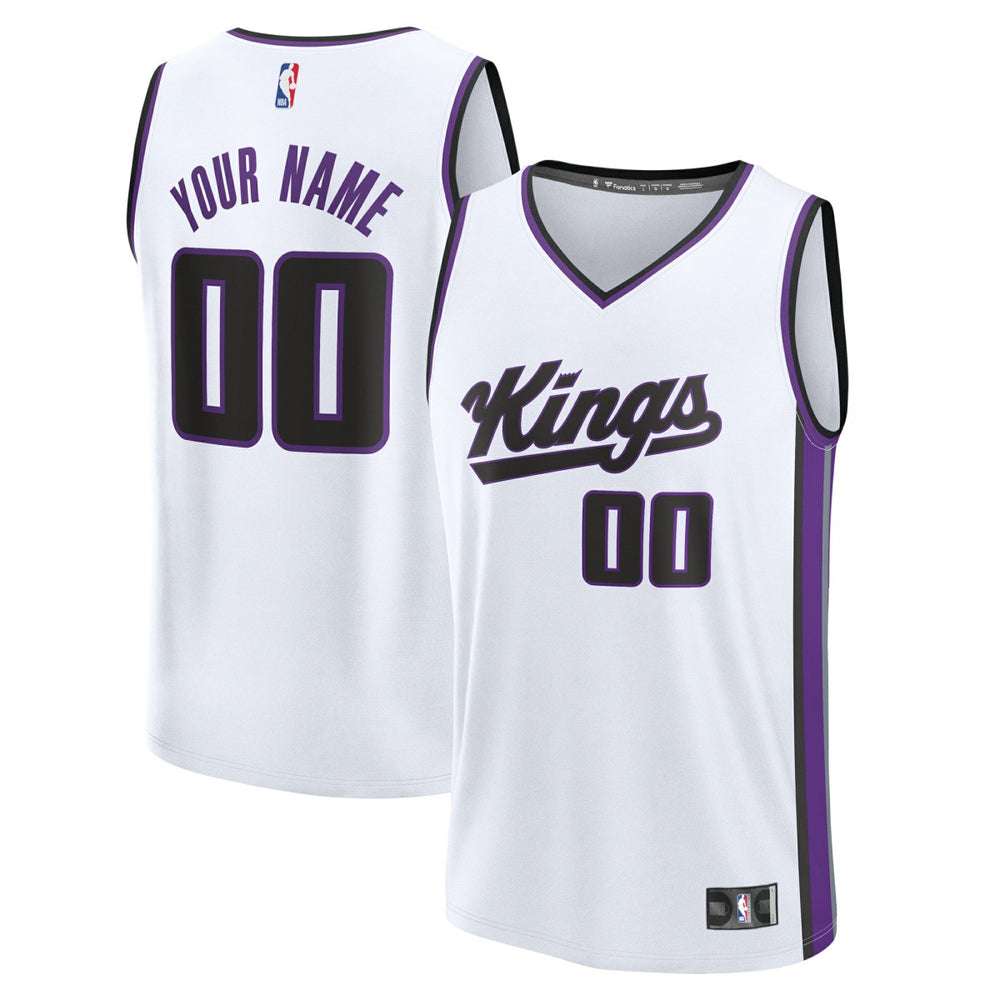 NBA Sacramento Kings Fast Break Custom Jersey - Association Edition - White